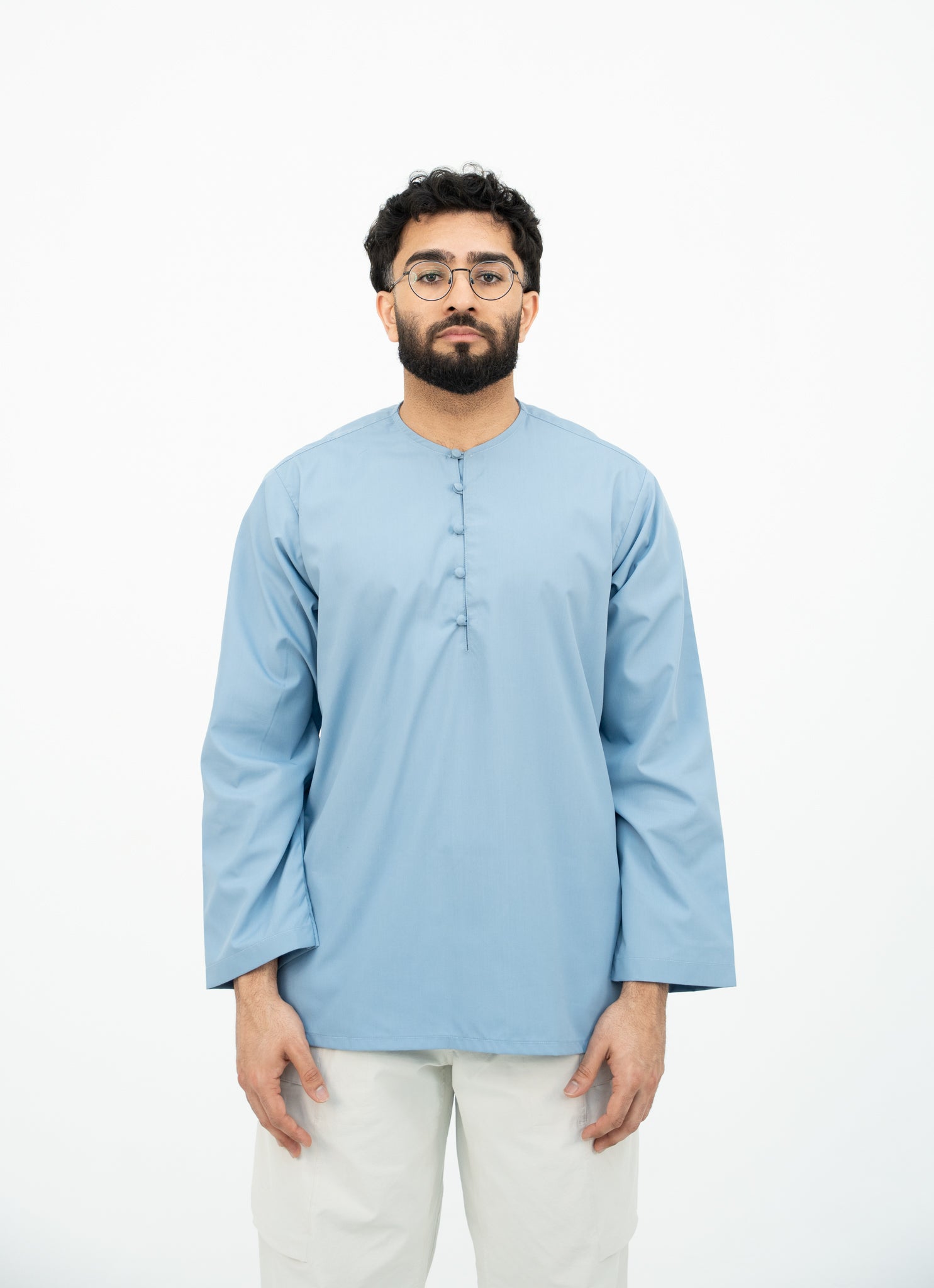 Earth Tones - Collarless Dusk Blue
