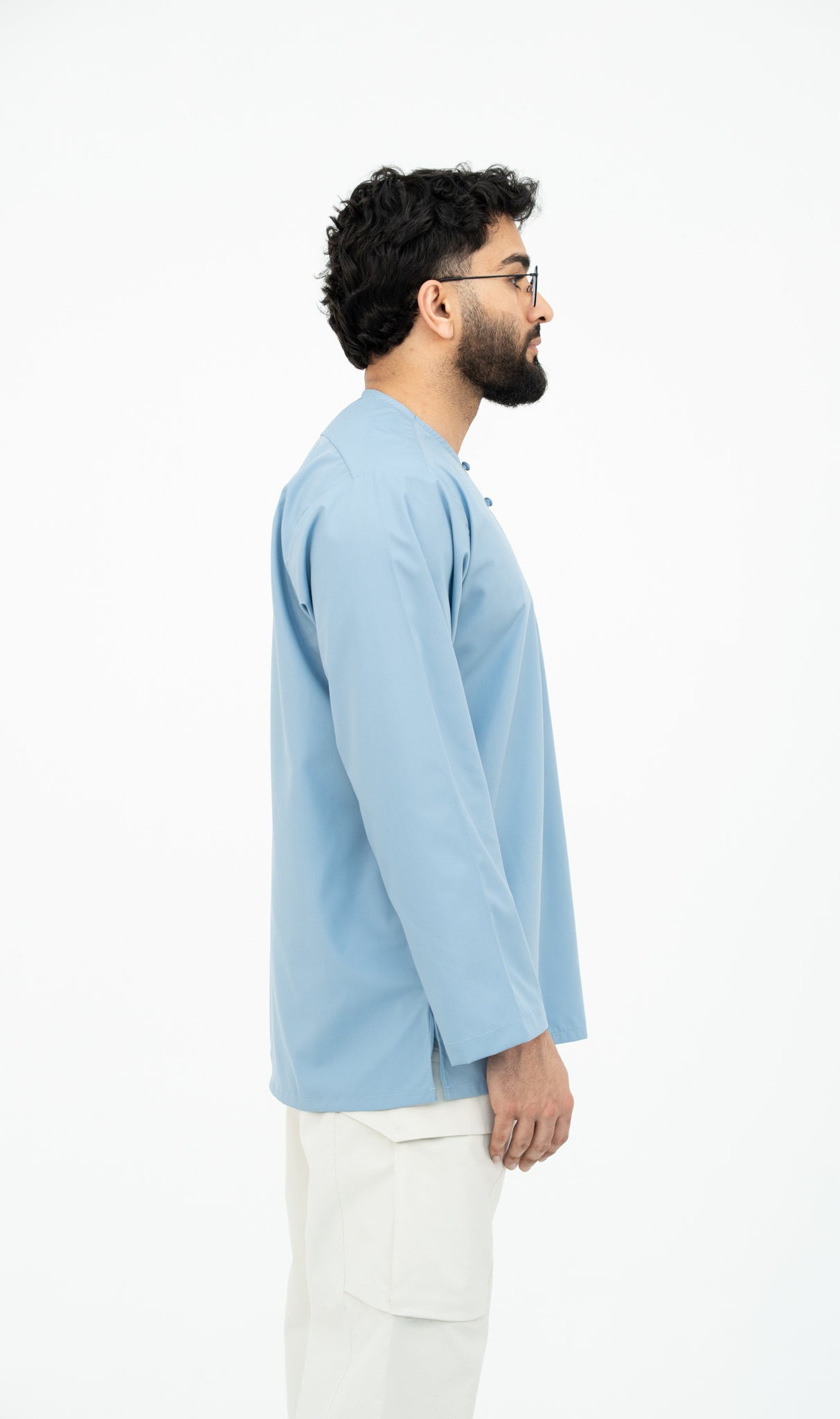 Earth Tones - Collarless Dusk Blue