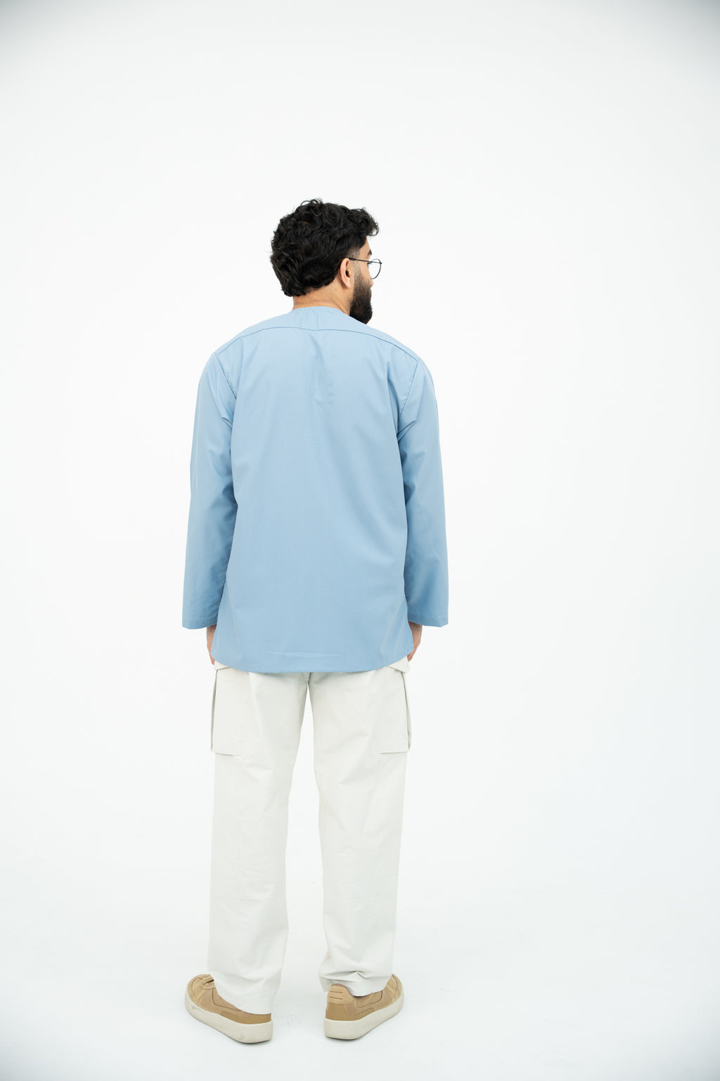 Earth Tones - Collarless Dusk Blue