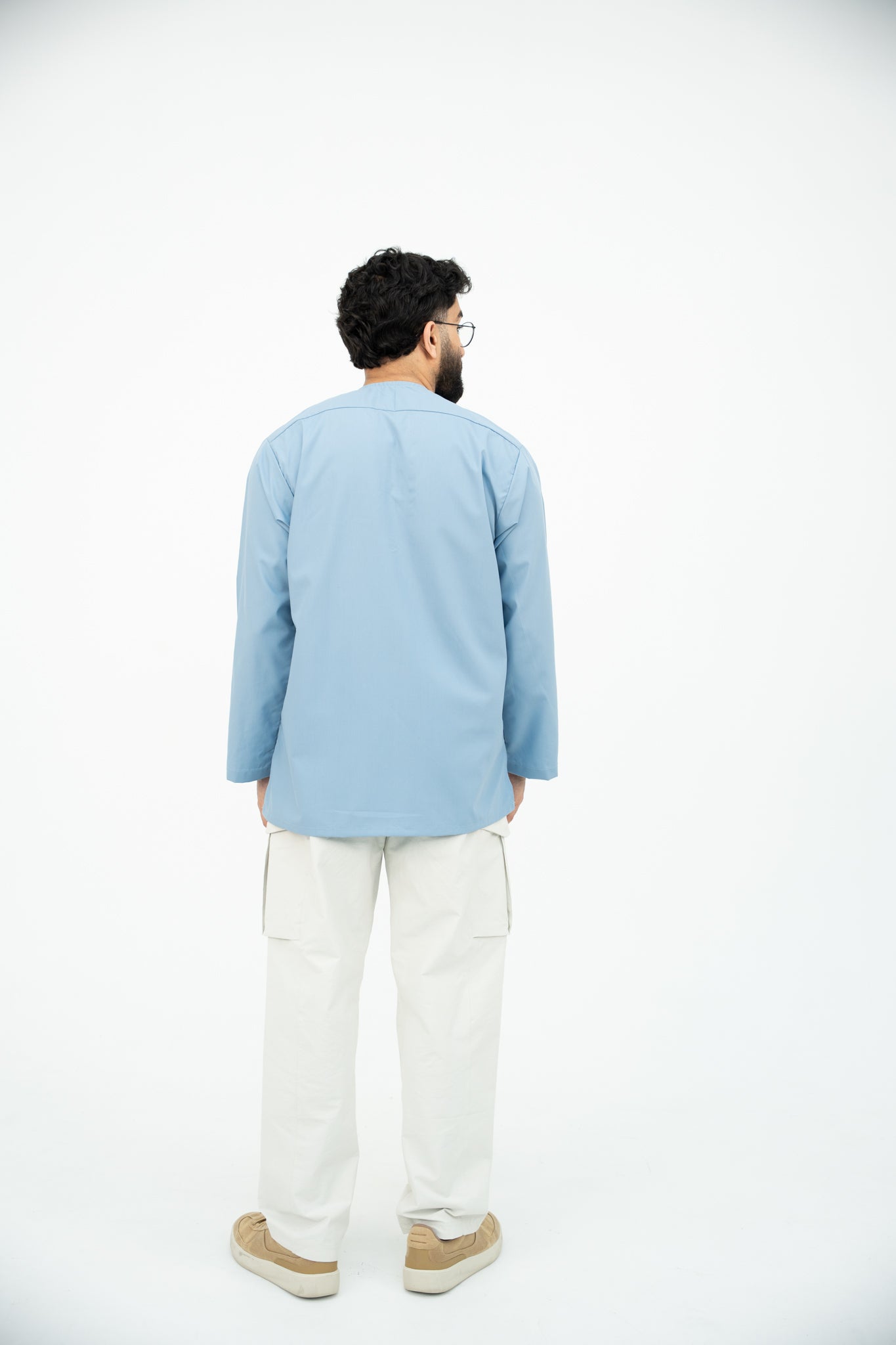 Earth Tones - Collarless Dusk Blue