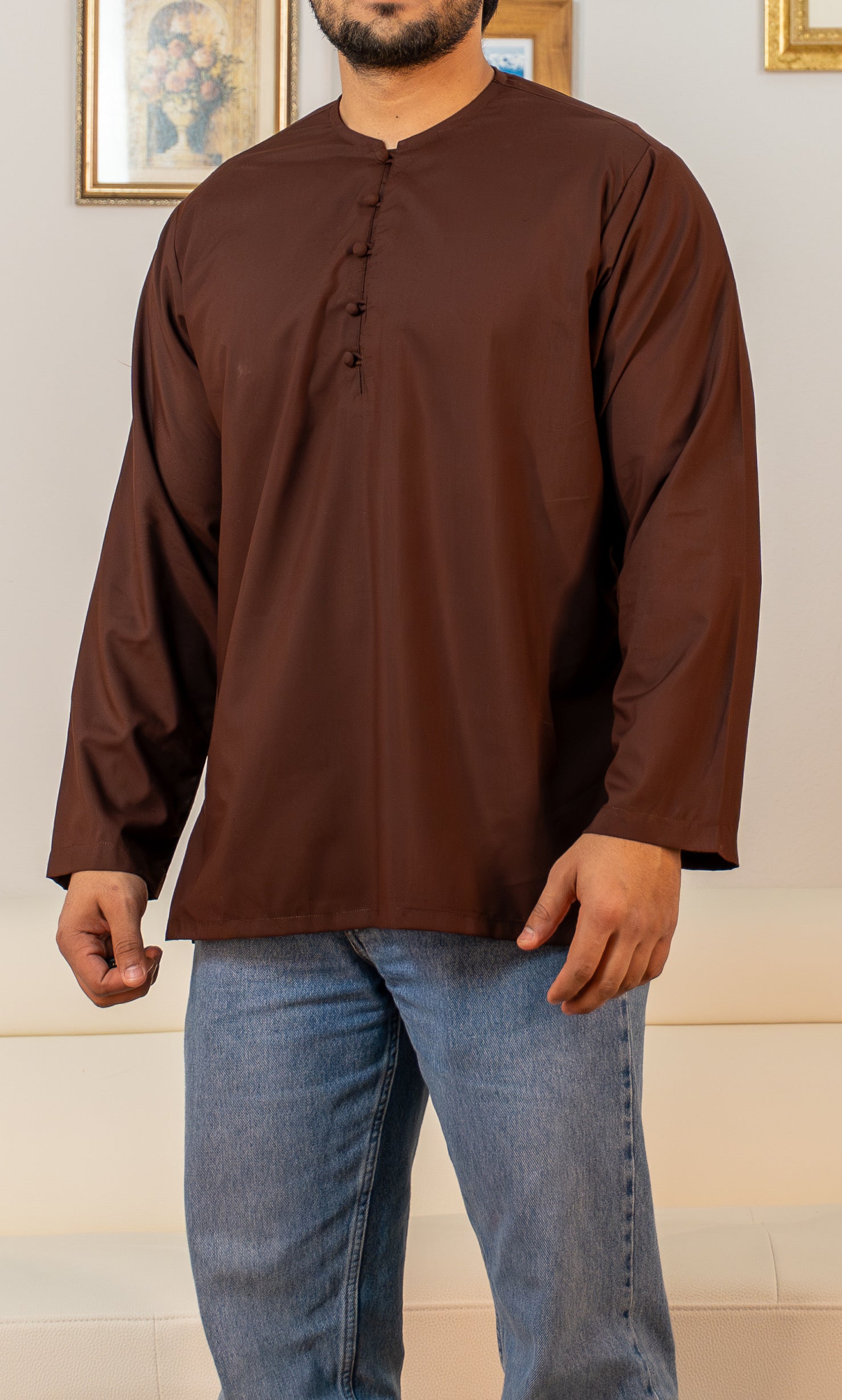 Burgundy - Collarless